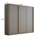 Ver imagem 3 de Guarda Roupa Casal com Laterais Curvas 276cm 100% Mdf Cor:grigio