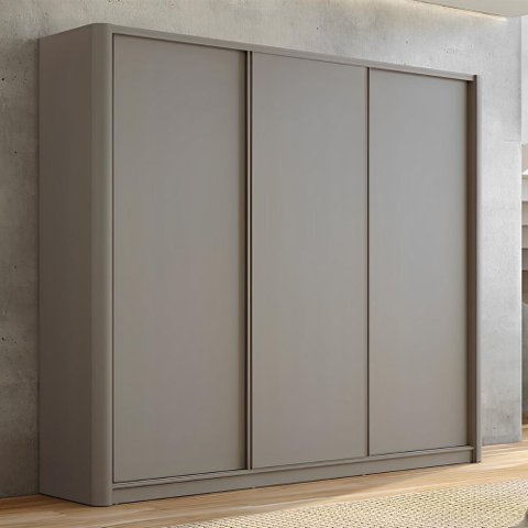 Guarda Roupa Casal com Laterais Curvas 276cm 100% Mdf Cor:grigio