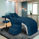Ver imagem 1 de Kit Maca Estética Charme para Cílios + Mocho + Escada + Capa Veludo Cor:veludo Azul Marinho