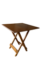 Ver imagem 2 de Conjunto Mesa Dobrável 70x70 Tampo Mdf e 4 Cadeiras Dobrável Retrátil:imbuia/preto