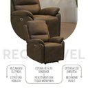 Ver imagem 2 de Poltrona do Papai Reclinavel Elétrica Nobuk Premium Marrom