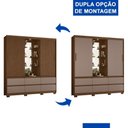 Ver imagem 5 de Guarda Roupa Solteiro Atena 2 Portas 6 Gavetas Flex Nogueira/capuccino com Led – Móveis Albatroz