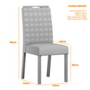 Ver imagem 3 de Conjunto com 2 Cadeiras de Jantar Estofadas Mariah Ypê/veludo Cinza Ja02 - New Ceval 13054/341
