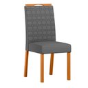 Ver imagem 2 de Conjunto com 2 Cadeiras de Jantar Estofadas Mariah Ypê/veludo Cinza Ja02 - New Ceval 13054/341