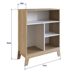 Estante Infantil Montessoriana com 4 Nichos Itapuã e Branco - 3