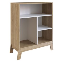Estante Infantil Montessoriana com 4 Nichos Itapuã e Branco - 1