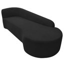 Ver imagem 5 de Kit Sofá Curvo França 180cm Ld. e 2 Poltronas Luiza Max Conforto, Bouclé Preto