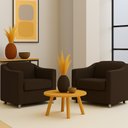 Ver imagem 1 de Kit 2 Poltrona Decorativa para Sala, Escritorio, Recepção Tila Suede Marrom