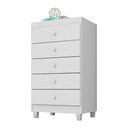 Ver imagem 2 de Guarda Roupa Infantil 4 Portas Cômoda 5 Gav Branco Azul