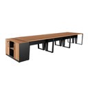 Ver imagem 7 de Plataforma Trabalho 1,20m P/ 6 Pessoas com Armário F5 Office Cor:nogal com Preto