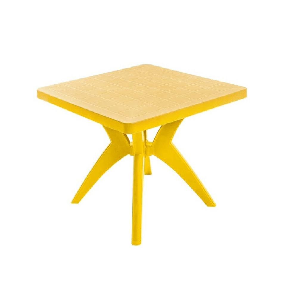 MESA FORTE PLASTICO NATURE QUAD. X AMARELA