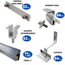 Ver imagem 2 de Kit Estrutura Fixador Linha C 1,20m para 02 Placas Painel Solar Alumínio e Inox | Telha Cerâmica Cim