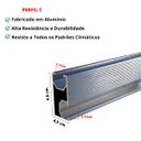 Ver imagem 7 de Kit Estrutura Fixador Linha C 1,20m para 02 Placas Painel Solar Alumínio e Inox | Telha Cerâmica Cim