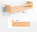 Ver imagem 2 de Prateleiras Flutuantes de Parede para Quarto Infantil , Madeira Natural, Conjunto de 3 Prateleira