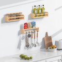 Ver imagem 4 de Prateleiras Flutuantes de Parede para Quarto Infantil , Madeira Natural, Conjunto de 3 Prateleira