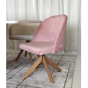 Ver imagem 3 de Cadeira Poltrona Sophia Grafite Base Giratória De Madeira Para Sala de Jantar