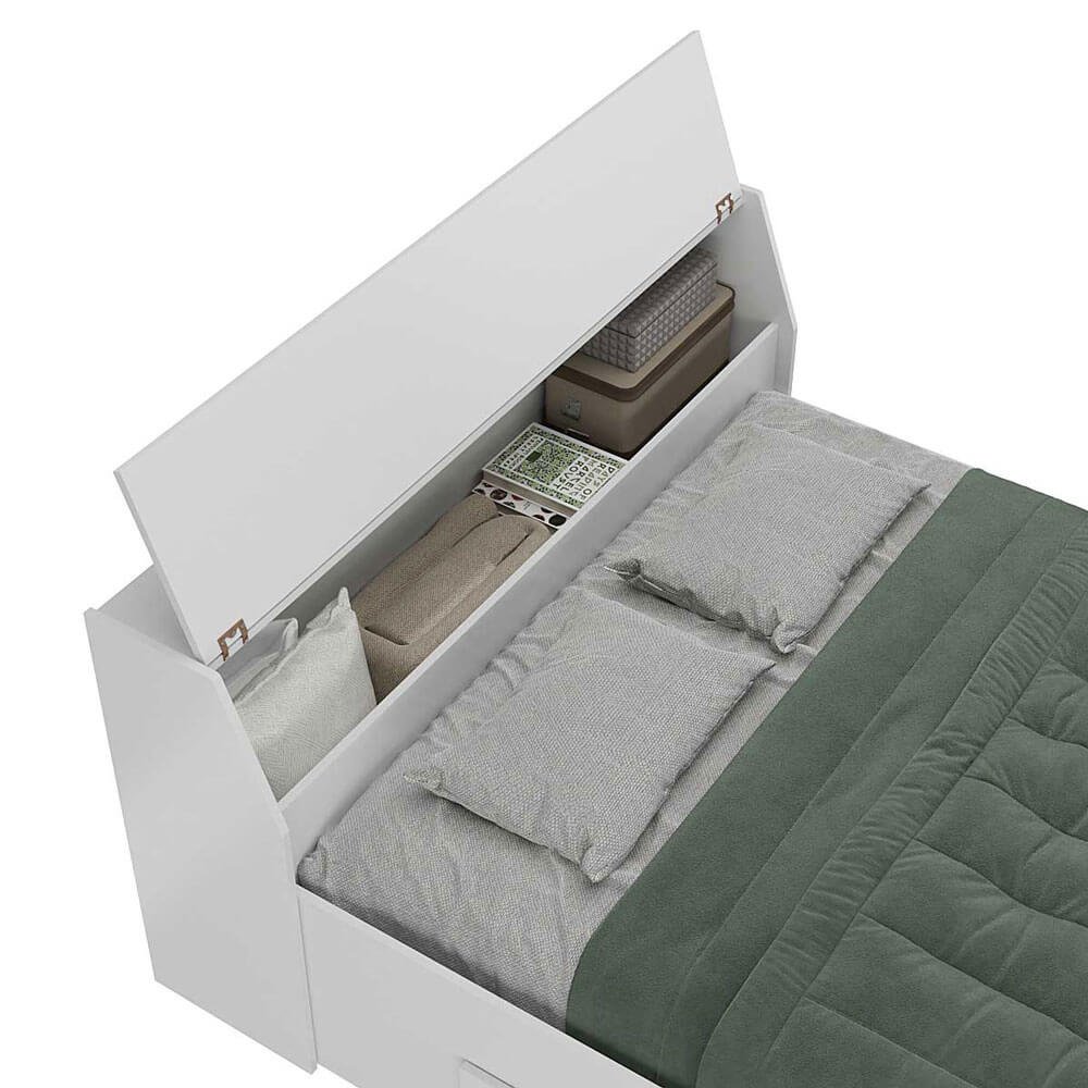 Cama Baú Queen Size com 4 Gavetas Ilan 1251 Castanho - 2