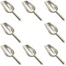 10x Pá Aço Inox Escovado Concha Pegador Dosadora Gelo Cereais Grãos - 1