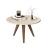 Mesa de Centro Lívia Sala Decorativa Redonda Tripé Pés Palito - Jm3:off White - 2
