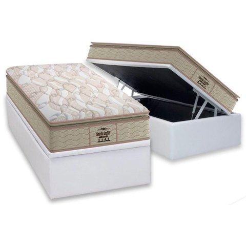 Cama Box Baú Solteiro: Colchão Espuma Probel D33 / AG65 Guarda Costas Extreme Resistence Pillow Top
