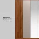 Ver mais imagens de Guarda Roupa Casal 6 Portas com Ripado e com Espelho 6 Gavetas Equador - Nogueira/nude Prime Tx
