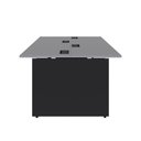 Ver imagem 2 de Plataforma de Trabalho para 4 Pessoas Pé Painel 180cm Cinza Sagrado com Preto F5 Office