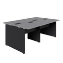 Ver imagem 7 de Plataforma de Trabalho para 4 Pessoas Pé Painel 180cm Cinza Sagrado com Preto F5 Office