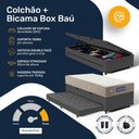 Ver imagem 4 de Cama Box Baú + Colchão Gazin de Espuma D28 Double Face Force Plus + Auxiliar de Espuma Solteiro