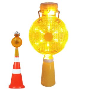 Sinalizador Solar Viario Cone Obra Sinalizaçao Automatico Led Chuva Estrada Rua Rodovia Fiscalizaçao