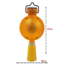 Sinalizador Solar Viario Cone Obra Sinalizaçao Automatico Led Chuva Estrada Rua Rodovia Fiscalizaçao - 5