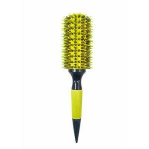 Escova Profissional Cerdas Javali Cabeleireiro Tam.18:Amarelo