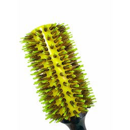 Escova Profissional Cerdas Javali Cabeleireiro Tam.18:Amarelo - 2