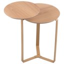 Ver imagem 3 de Mesa Lateral para Sala de Estar 2 em 1 Pés Metálicos Dari A03 Hanover Dourado - Lyam Decor