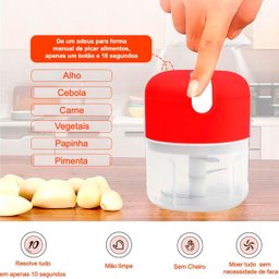 Mini Processador de Alimentos Elétrico Usb 3 Lâminas 250ml - 8