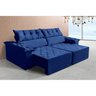 Sofá Amazonas 3 Lugares Retrátil e Reclinável 2,00m Suede Liso Azul - Premium Box - 2
