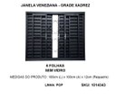 Ver imagem 3 de Janela Veneziana Aço 6 Folhas Grade Xadrez Zarcão 100x100