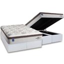 Ver imagem 1 de Cama Box Baú King: Colchão Molas Bonnel Plumatex Ensacadas Personalle + Base Crc Courano White (