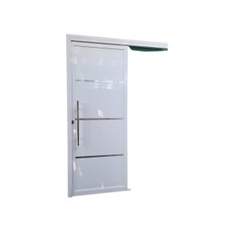 Porta de Correr em Alumínio Simples 2,10x0,80 - 1