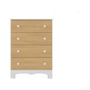 Ver imagem 4 de Cômoda Infantil 65cm com 4 Gavetas Dengo Multimóveis Mp4409 Branco/madeirado Branco/madeirado