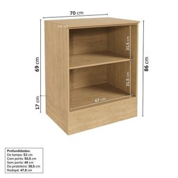 Cozinha Modulada 6 Peças 4 Aéreos 2 Balcões Nara Cabecasa Madeiramadeira - 17