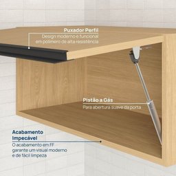 Cozinha Modulada 6 Peças 4 Aéreos 2 Balcões Nara Cabecasa Madeiramadeira - 8