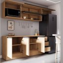 Ver imagem 6 de Cozinha Modulada 6 Peças 4 Aéreos 2 Balcões Nara CabeCasa MadeiraOriginals