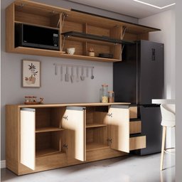 Cozinha Modulada 6 Peças 4 Aéreos 2 Balcões Nara Cabecasa Madeiramadeira - 5