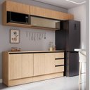 Ver imagem 3 de Cozinha Planejada 6 Peças 4 Aéreos 2 Balcões Nara CabeCasa MadeiraOriginals Marrom/Avena