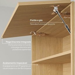 Cozinha Modulada 6 Peças 4 Aéreos 2 Balcões Nara Cabecasa Madeiramadeira - 12