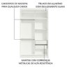 Guarda-Roupa Solteiro Madesa Tokio 2 Portas de Correr 2 Gavetas Branco Cor:Branco - 5