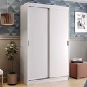 Ver imagem 1 de Guarda-Roupa Solteiro Madesa Tokio 2 Portas de Correr 2 Gavetas Branco Cor:Branco