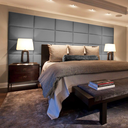 Ver imagem 4 de Kit 3 Módulos Cabeceiras de Cama Box Solteiro Estofada Modulada 90x40cm