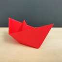 Ver imagem 2 de Estatueta Barquinho Origami P - 13,5cm comp. - Toque 3D:Vermelho