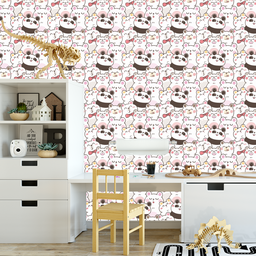 Papel de Parede Adesivo Desenho de Ursinhos e Pandas 12m - 4